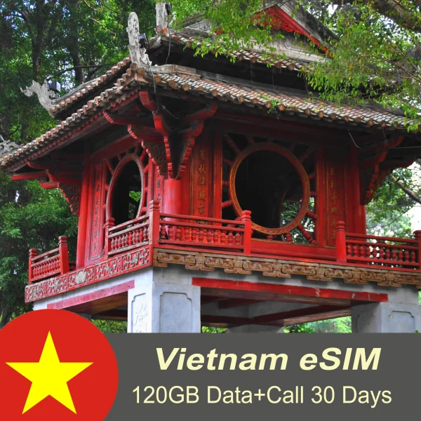 eSIM For Vietnam + Free Calls 120GB – 30 days