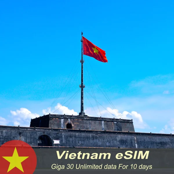 Vietnam eSIM Unlimited Data for 10 days