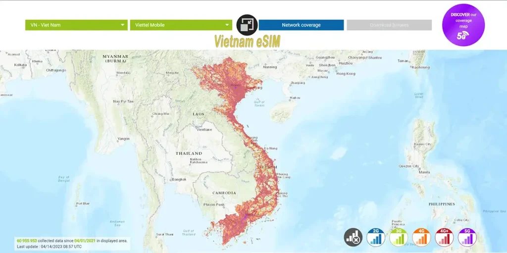 Viettel has the best coverage of all mobile carriers in Vietnam
