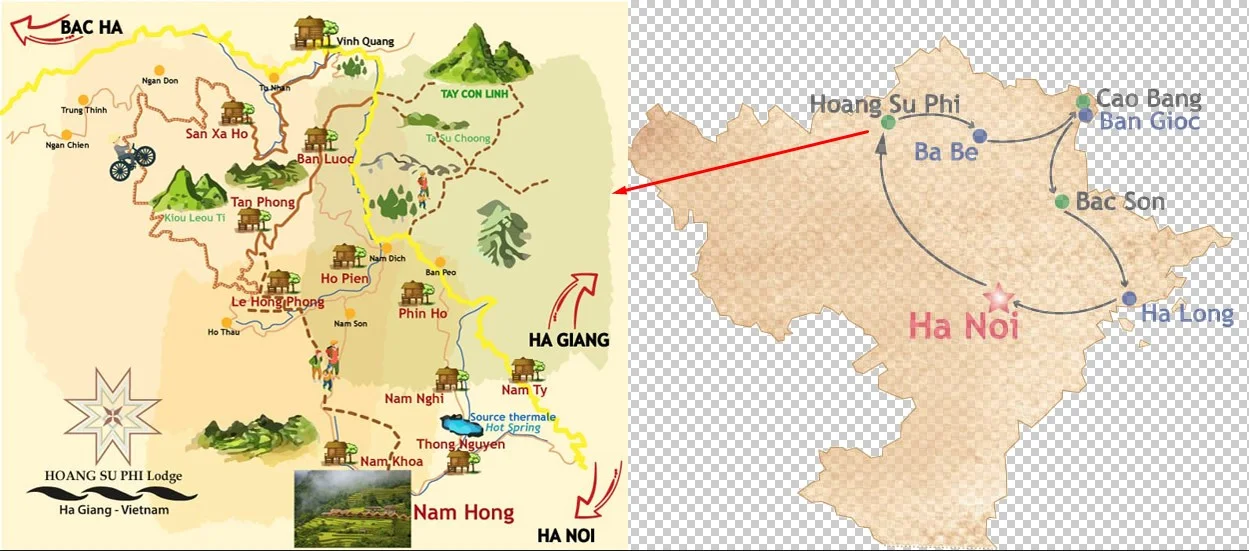 Ha Giang Travel Map