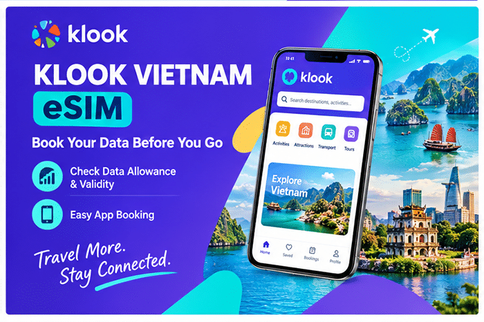Klook Vietnam travel eSIM data plans