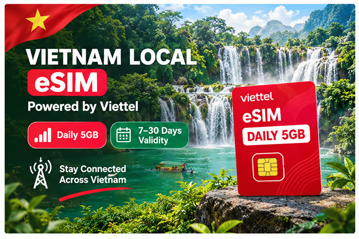 Vietnam local eSIM data plans from Vietnamesim.info